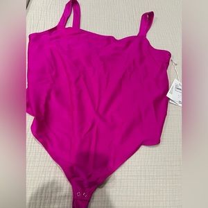 NWT Good American Fuchsia Thong Bodysuit Size 5X